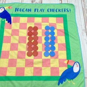 Toucan Play Checkers Travel Board Game